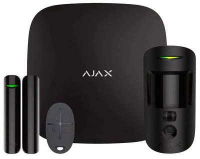 Комплект охоронної системи Ajax StarterKit Cam, Black, GSM/Ethernet, централь Hub 2, бездротовий датчик руху, бездротовий датчик відкриття дверей, брелок управління, фото (000016586) 193405 фото