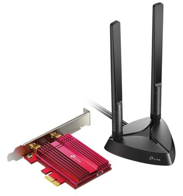 Мережева карта PCI-E TP-Link Archer TX3000E, 2.4 GHz/5GHz, AX3000 (до 2402 / 574 Мбіт/с), Bluetooth 5.0, PCI-E 1x, дві всеспрямовані антени з магнітною основою, радіатор, низькопрофільна планка 256126 фото