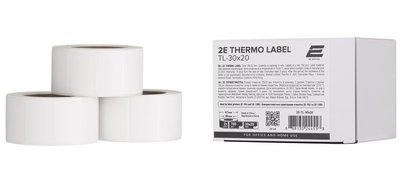 Термоетикетки 2E TL-30x20, 700 шт, 3 рулоні (2E-TL-30X20) 254197 фото