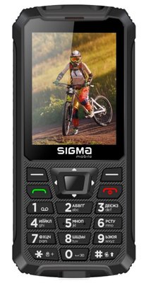 Мобільний телефон Sigma mobile X-treme PR68 Black, 2 Mini-SIM, 2.8' (240x320), microSD (max 32Gb), Cam 0,3 Mp, GPS, no Wi-Fi, BT, FM, MP3, Li-Ion 4000mAh 234596 фото