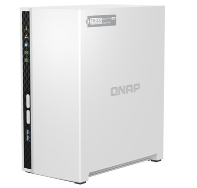 Мережеве сховище QNAP TS-233, White, 2Gb, 2x3.5'/2.5' SATA, 1xGBe LAN, 1xUSB3.2/2xUSB2.0, 189x91x157 мм, 1.1 кг 263673 фото