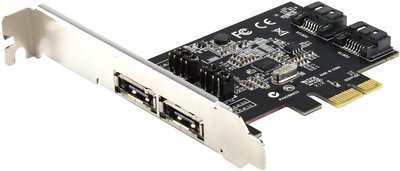 Контролер PCI-Express X1 - STLab A-480 eSATAIII 6.0Gbps 2 канали (2вн.+2 внутр.) PCI-E 122684 фото