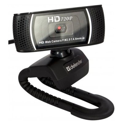 Веб-камера Defender G-Lens 2597, Black, 2 Mp, 1280x720/30 fps, мікрофон, автофокус, кут огляду 60°, п'ятишарова скляна лінза, універсальне кріплення, USB, 1.5 м (63197) 139107 фото