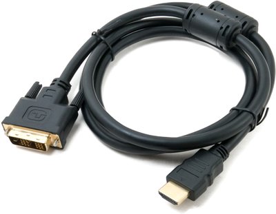 Кабель HDMI - DVI 1.8 м, 2 феритові фільтри 22911 фото