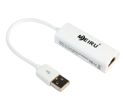 Мережевий адаптер USB  Ethernet, Meiru, White, 10/100 Mbps Atcom (Mac, Windows 7)(7806) 141465 фото