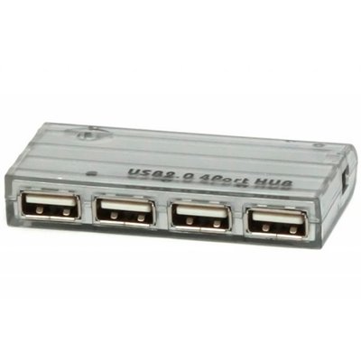 Концентратор USB 2.0 Viewcon VE410, Silver, 4 порти, БЖ 123762 фото