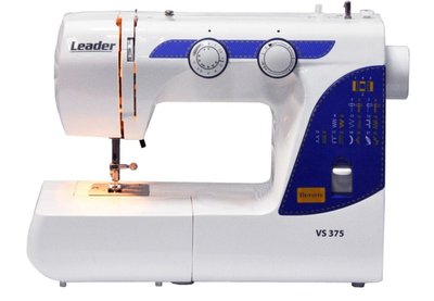 Швейна машинка Leader VS 375, електромеханічна, кількість швейних операцій 22, лапки для шиття/універсальна/блискавки/гудзиків/петлі 181383 фото