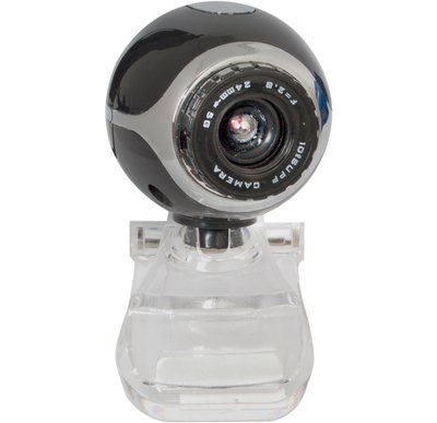 Веб-камера Defender C-090, Black/Gray, 0.3 Mp, 640x480, мікрофон, ручний фокус (від 3 см до нескінченності), кут огляду 54 °, універсальне кріплення, USB / 3.5 мм, 1.4 м (63090) 132354 фото