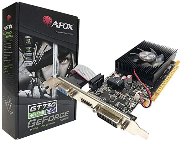 Відеокарта GeForce GT730, AFOX, 4Gb GDDR3, 128-bit, VGA/DVI/HDMI, 800/1600MHz, Low Profile (AF730-4096D3L5) 232412 фото
