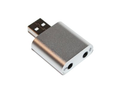 Звукова карта USB 2.0, 7.1, Dynamode C-Media 108, Silver, 90 дБ, EAX2.0 / A3D1.0, алюмінієвий корпус, Blister (USB-SOUND7-ALU) 149336 фото