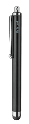 Стилус Trust, Black, м'який гумовий наконечник, затискач для кишені (17741) 196428 фото