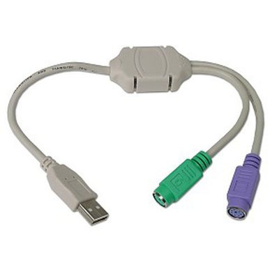 Перехідник USB - 2xPS/2, Cablexpert, White, 30 см (UAPS12) 15825 фото