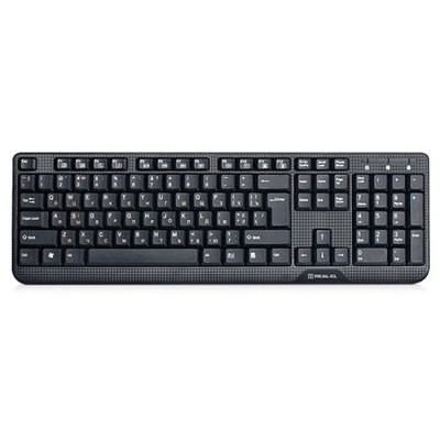 Клавіатура REAL-EL Standard 500 Black, USB, стандартная 128785 фото