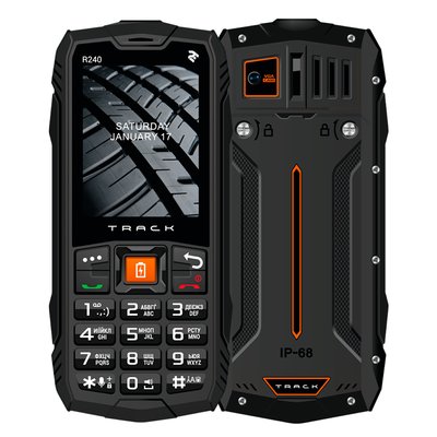 Мобільний телефон 2E R240 2020, Black, Dual Sim (Mini-SIM), 2G, 2.4'' (TN, 240x320, 65000 кольорів), 32MB, microSD, 0.3 Mp, FM-радіо, Bluetooth, microUSB, IP68, 1800 mAh Li-Ion, 115 г (680576170101) 204992 фото