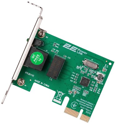 Мережева карта PCI-E x1, 2E S310, 10/100/1000 Мбіт/сек, RTL8111H (2E-S310) 283566 фото