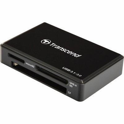 Картридер зовнішній Transcend RDC8, Black, USB 3.1, для SD / microSD / CompactFlash, підключення USB Type-C (TS-RDF8K2) 180032 фото
