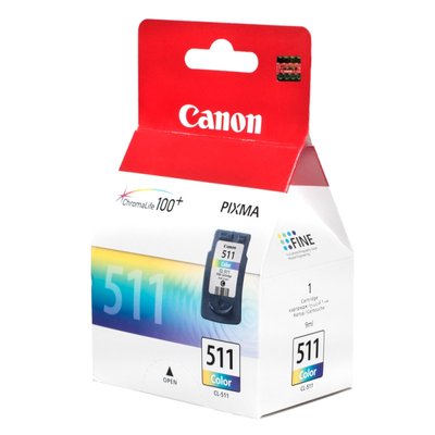 Картридж Canon CL-511, Color, iP2700, MP240/250/260/270/480/490, MX320/330/340/350, 9 мл (2972B007) 28729 фото
