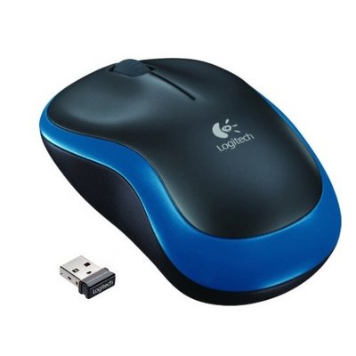 Миша Logitech M185, Blue/Black, USB, бездротова, оптична, 1000 dpi, 3 кнопки, 1xAA (910-002239) 7710 фото